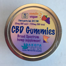 Load image into Gallery viewer, Vegan Broad Spectrum CBD Gummies, THC-free