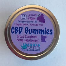 Load image into Gallery viewer, Vegan Broad Spectrum CBD Gummies, THC-free
