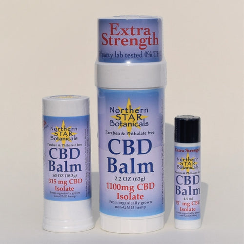 Premium Extra Strength CBD Balm with therapeutic essential oils, from Northern Star Botanicals